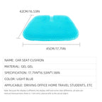 TPE gel honeycomb seat cushion, breathable chair pad, sky blue