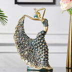 Peacock Dancer Model Luxury Atmosphere Decoration Home Living Room Decoration Ceramic Abstract Sculpture Art Decoration Statue