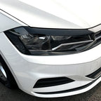 2pcs/set Front Headlight Eyelids Eyebrow Trim Decoration Sticker for VW Polo MK6 2019-2022 Molding Lamp Eyebrow Strips Lid Cover