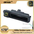AHD 1920*1080PVehicle 170° Golden Lens Trunk Handle Rear View Camera For Ford Focus 3 MK3 C MAX 2011 2012 2013Reverse Car Camera