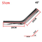 51/63/76mm 2/2.5/3 Inch Car Turbo Air Vent Pipe  0 45 90 180 Degree LS Type Aluminium Tube Universal Racing Cold Air Intake Pipe
