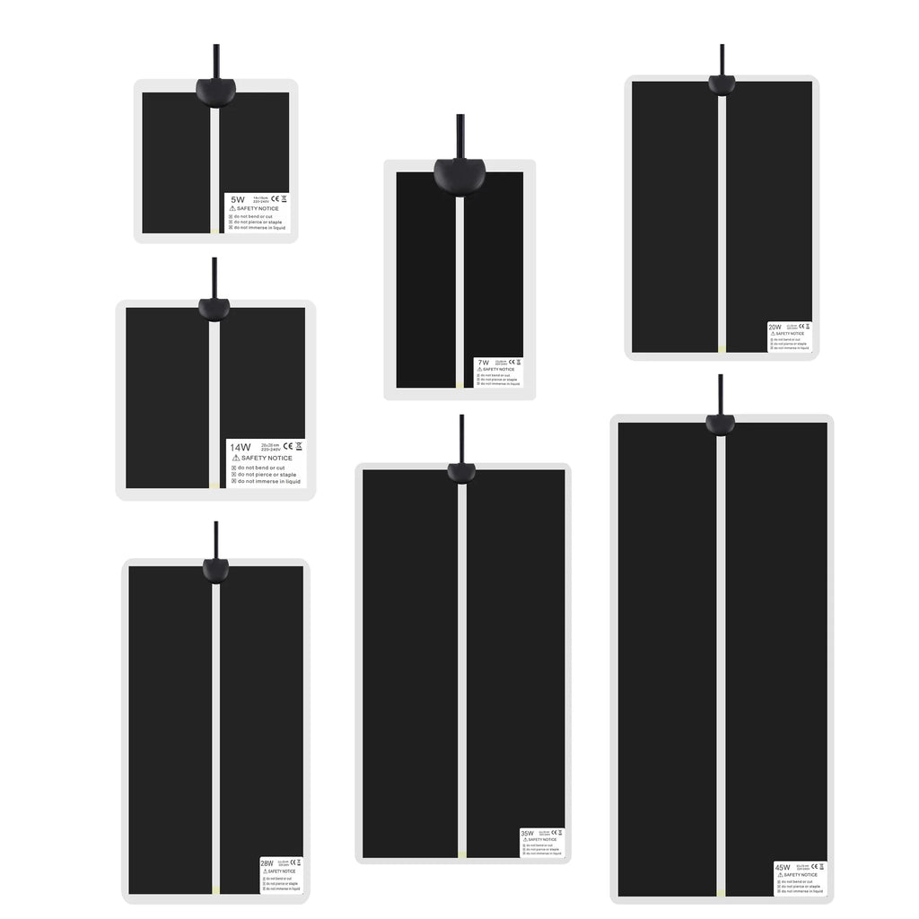 Reptile terrarium heat mat with adjustable temperature controller, 5-45W