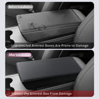 Car Center Console Armrest Pad  For Tesla Model 3 Highland / Model Y Juniper ABS Armrest Box Protective Cover Auto Accessories