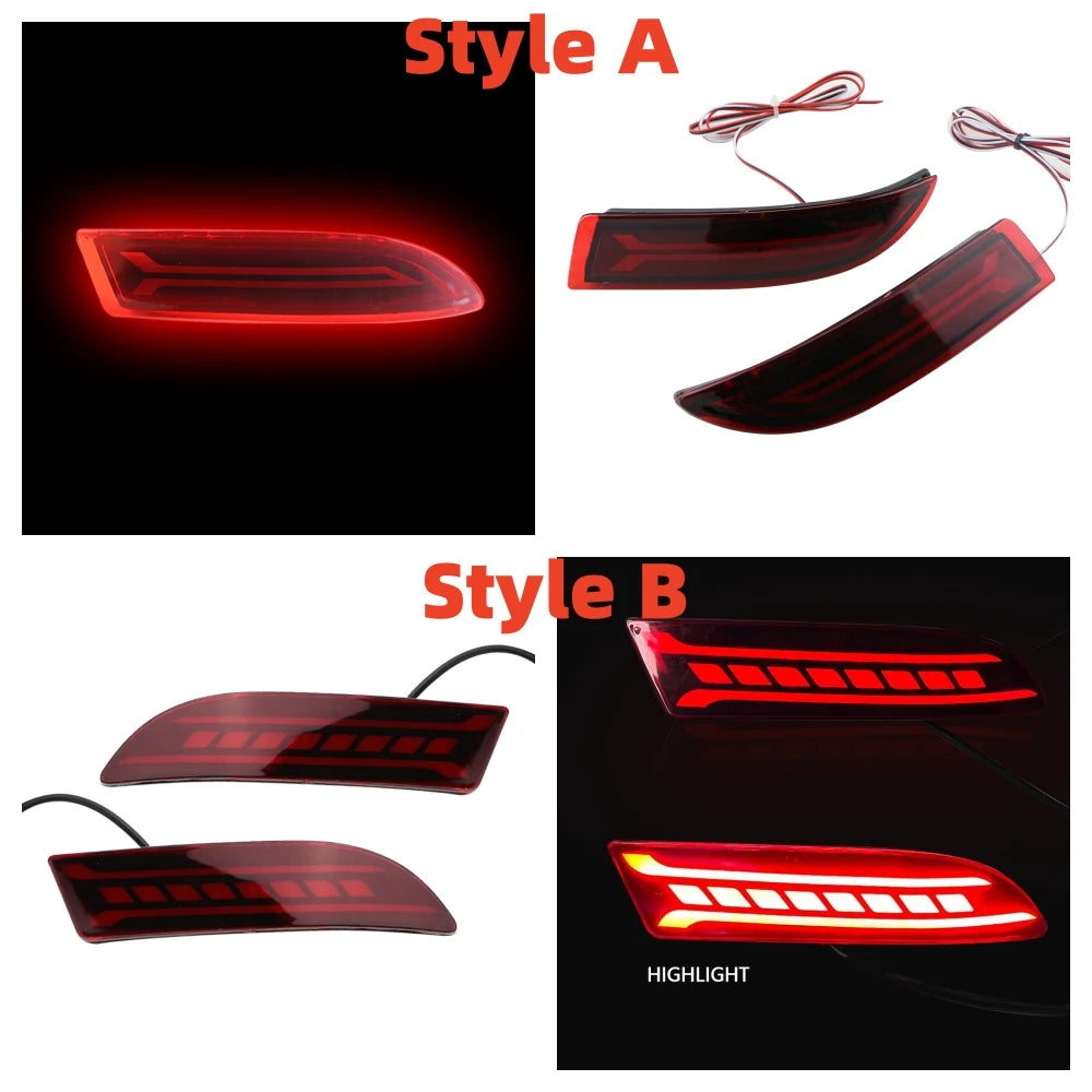 2pcs Rear Bumper Reflector LED Light for Toyota Avanza 2022-2024 Brake/Turn/Reverse
