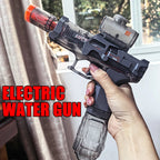 Electric Water Gun Automatic Continuous Firing Squirt Gun Outdoor Toy Long Range Shooting Water Gun with Lights Swimming Toys