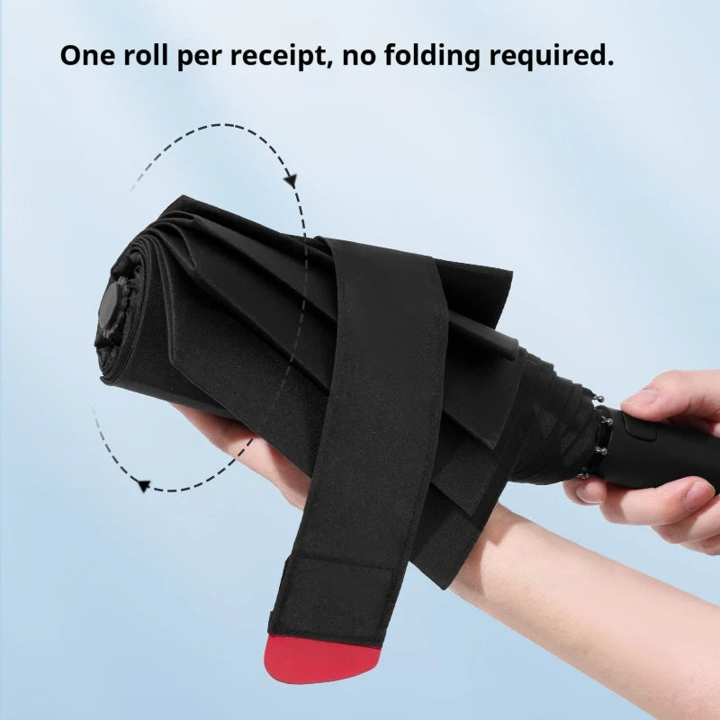 Non-Folding Automatic Opening and Closing Sunshade, Sun Protection, UV Protection Memory Patch Umbrella