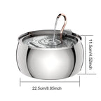4L Stainless Steel Pet Cat and Dog Drinking Fountain Ultra-Silent Water Pump Suitable for Multiple Pet Drinking Bowls