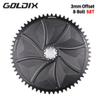 GOLDIX 8-Bolt Bicycle Chainring Wide and Narrow Teeth AERO Chainring CNC Hollow Cutting Machining for SRAM 8Bolt Crankset