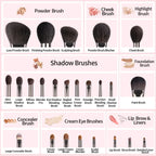 OVW Make up Brushes Set Professional Makeup Brush for Foundation Face Eyeshadow Makeup XQ3-24