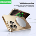 Rocoren 15W Magnetic Qi Wireless Chargers Fast Charging for iPhone 16 15 Pro Max PD Fast Charging For Xiaomi Pad Adapter
