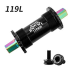 MUQZI Bicycle Titanium Ceramics Bottom Bracket MTB Road Bike BB68 103 107 110 113 119 122mm Square Tapered Axis