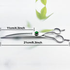 wingsbro 8/7 inch Pet Grooming Scissors,Dog Curved Scissors ,Pet Curved Thinning Scissors,Dog Shark Scissors