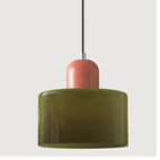 Glass pendant light chandelier, E27 socket, 1.9m cord, 90-260V, white shade