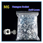 100Pcs Carbon steel Network Storage Server Cabinet Screw Rack Mount Cage Nut Bolt Washer M5 M6x16 for Server Shelve Router
