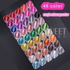 24/26/45 Colors Chrome Nail Powders Gold Silver Metallic Mirror Effect  Holographic Nail Glitter Material for Manicure Supplies