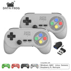 Data Frog PC07 Retro Wireless Gamepad with Dual Receiver, Classic Controller for PC DInput, Android, Arcade Emulators