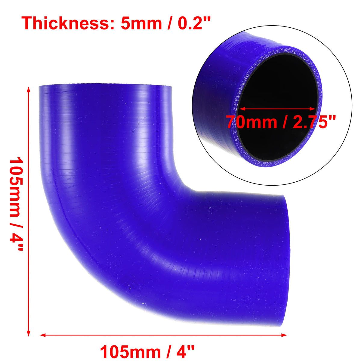 UXCELL 32/51/57/63/70/76/89MM ID 90 Degree Elbow Car Silicone Hose Intake Coupler Intercooler Tube Reducer Set For Seat Leon 1M