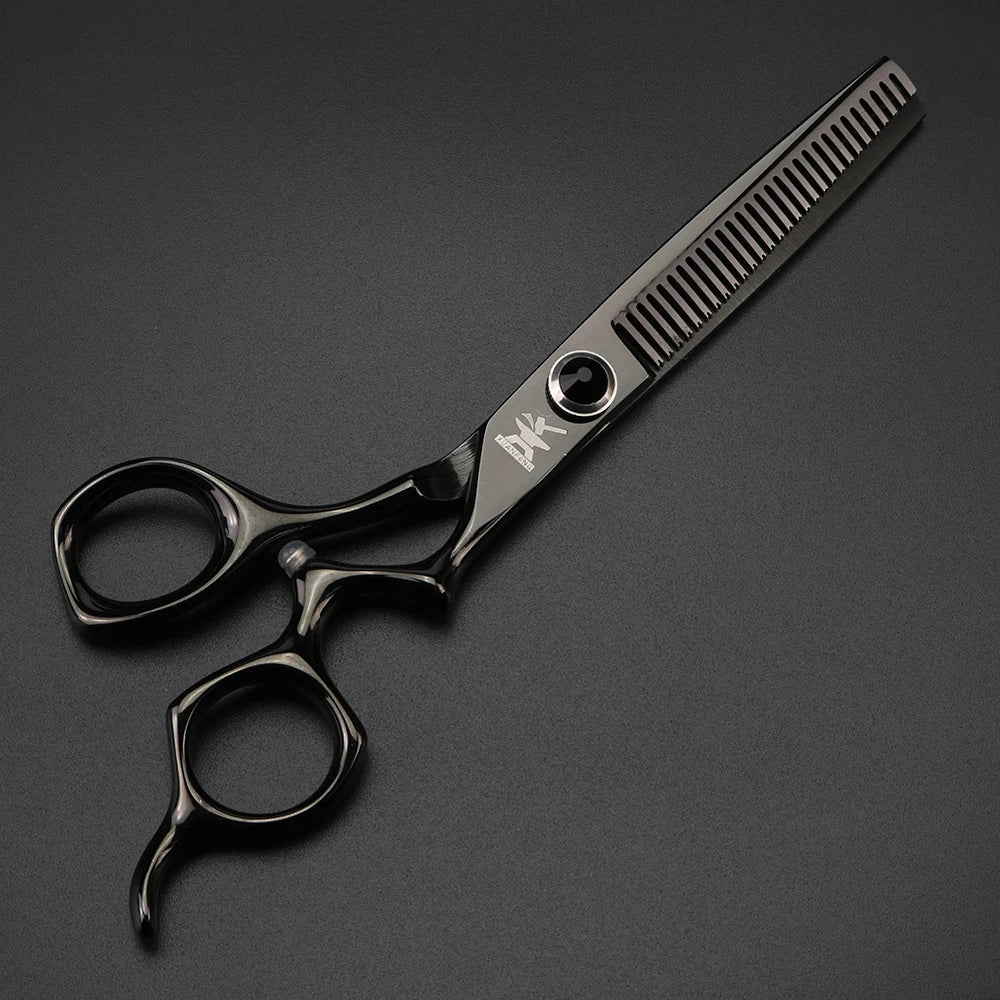 XUANFENG black Mirror Hair Scissors 6-inch JP440C Barber Cutting Scissors and Thinning Scissors Very Cool