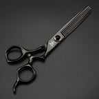 XUANFENG black Mirror Hair Scissors 6-inch JP440C Barber Cutting Scissors and Thinning Scissors Very Cool
