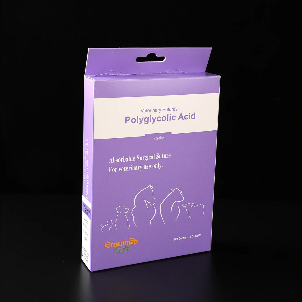 Veterinary PGA Boxed Surgical Suture 25 Meters Absorbable Pet Animal Special Sterilized