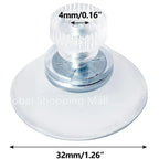 Clear PVC Suction Cups with Screw and Nut, 25/32/41/53mm, 20/50/100pcs