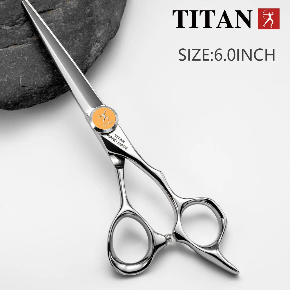 TITAN Hair Cutting Scissors Japan 440C Steel Barber Shears 5.5/6/6.5/7 in, Thinning Styles