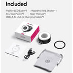 Ulanzi LM23 Magsafe Pocket LED Light Foldable Video Light 360 Adjustable 2500-8500K Bi-color for Iphone 17 16 Android Phone Live