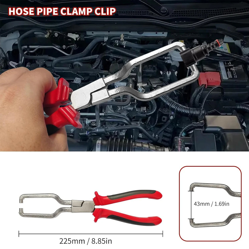 Wire Long Reach Hose Clamp Pliers Set Fuel Oil Water Hose Auto Tools,Hose Clamp Pliers for Fuel Oil & Water Hoses,Red
