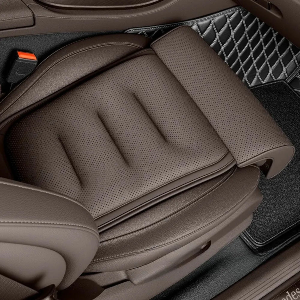 Universal Suede Cover Memory Foam Leg Support Thick Padding Non-slip Car Seat Cushion Adjustable Seat Extender