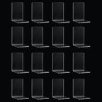 8 Pieces Bookends,Clear Bookends for Shelves,Heavy Duty Book Ends andDesktop Organizer,Book Stopper for Books/Movies/CD