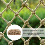 Nature Jute Rope Decorative Net-Graden Plant Support Net,Child Safety Net Hemp Climbing Netting,Balcony Stair Protection Fence