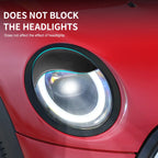 ABS Glossy And Matt Black Color Angry Eyelid For MINI Cooper F65 F66 F54 F55 F56 F57 R55 R56 R57 R58 R59 Car headlight sticker