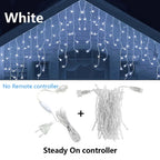 Icicle String Lights Outdoor LED Fairy Lights Garland For New Year Party Wedding Garden Terrace Christmas Decoration Lamps