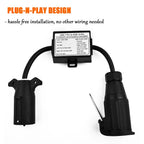 Car Converter US 7-Way Plug To Eu 13-Pin US 7 Way to EU 7 US 4 to EU7 Round Connector Trailer Light Converter Accessories