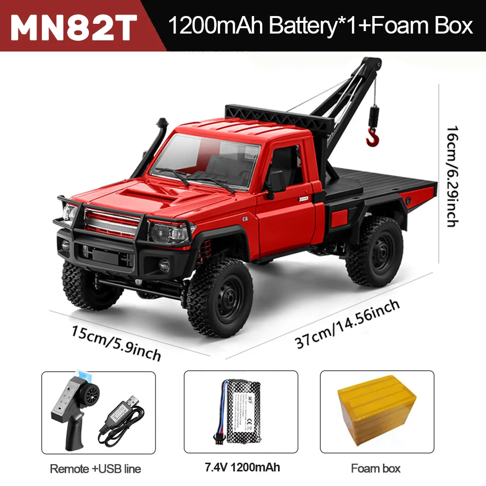 MN82S RC Crawler 1/12 Full Scale LC79 RC Pickup Short Truck 4WD Remote Control Climbing Off-road Car Toys for Kids Adults Gifts