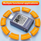 13-in-1 DC power meter tester 4.5-50V 0-12A Type-C PD3.1 digital display (Style)