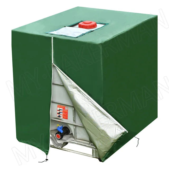 Professional 1000 Liters IBC Water Tank Cover Outdoor Garden Furniture Waterproof Anti-Dust Wind Rain Sun Snow Protection