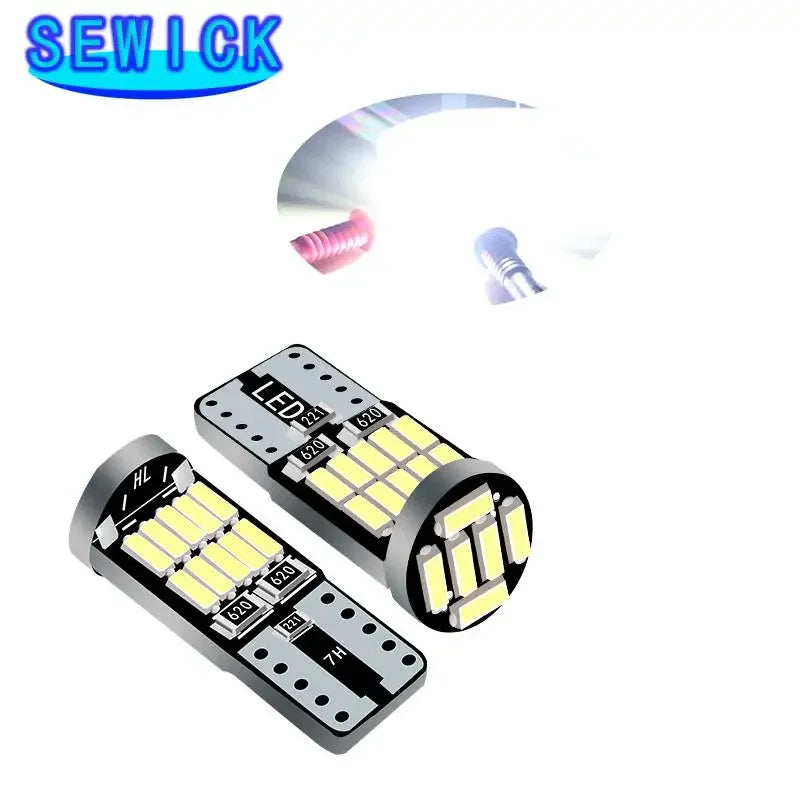 100Pcs T10 W5W 194 501 Led Canbus No Error Car Interior Light T10 26SMD 4014 Chip White Instrument Clearance Lights Bulb Lamp