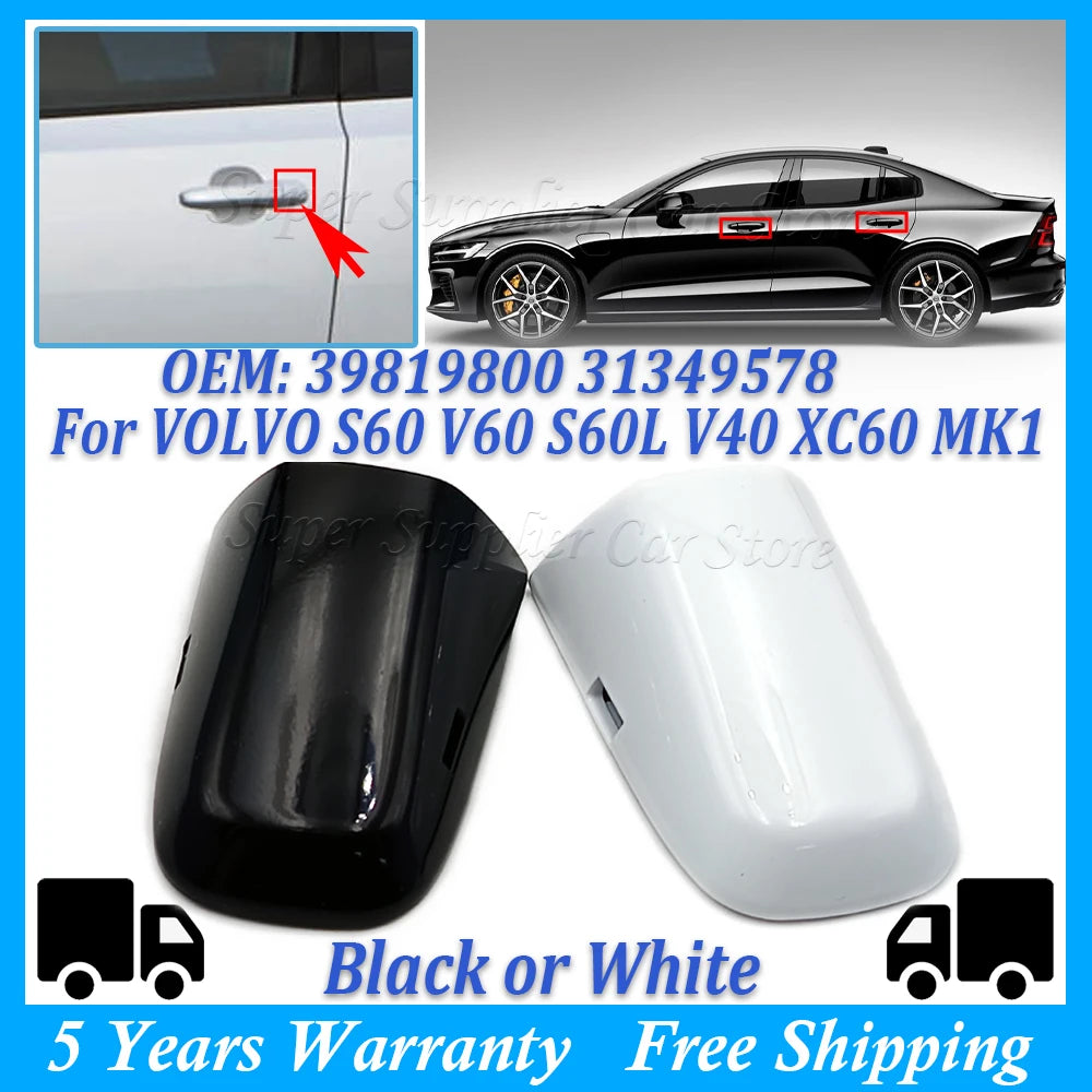 Car Exterior Left Front Door Handle Cover Key Lock  Cover New Cap For VOLVO S60 V60 S60L S80L V40 XC60 MK1 39819800 31349578
