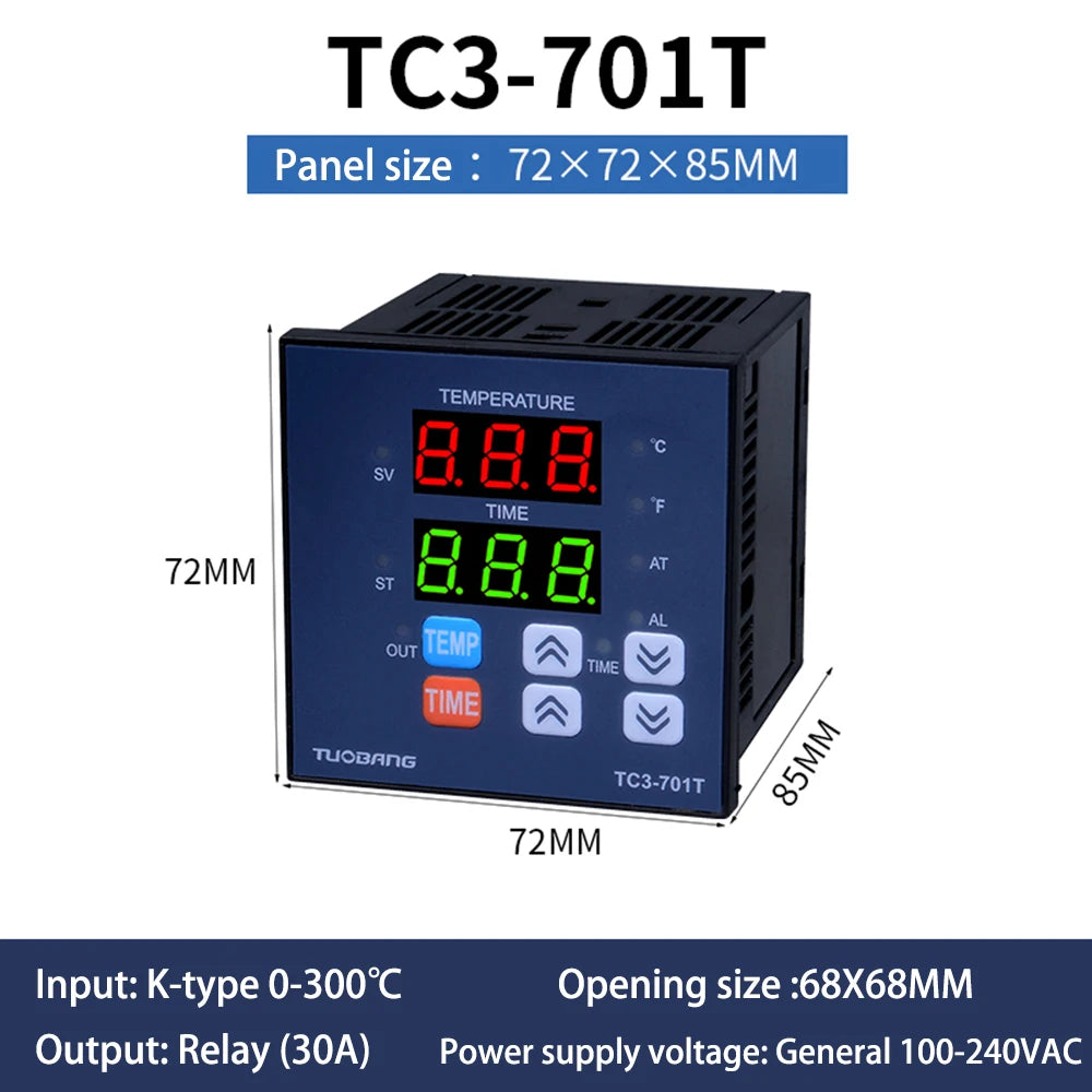 TC3-401T multifunctional digital display temperature controller high-precision temperature time integrated hot stamping machine