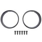 2PCS Car Headlight Bezel Cover Scratch Resistant Decorative Black Headlamp Trim Rings ABS for Jeep Wrangler TJ 1997 to 2006