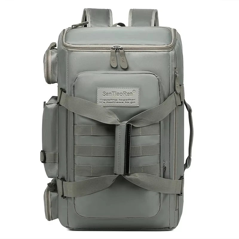 Large capacity fitness bag, travel backpack, dry wet separation shoulder bag, outdoor sports, fishing, yoga training bag