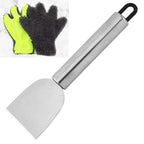 Stainless Steel Cleaning Scraper Glue Remover, Silver 16.5 x 4.1cm, 1pc