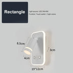 Modern Rotatable LED Wall Lamp with USB for Cozy Bedroom Reading