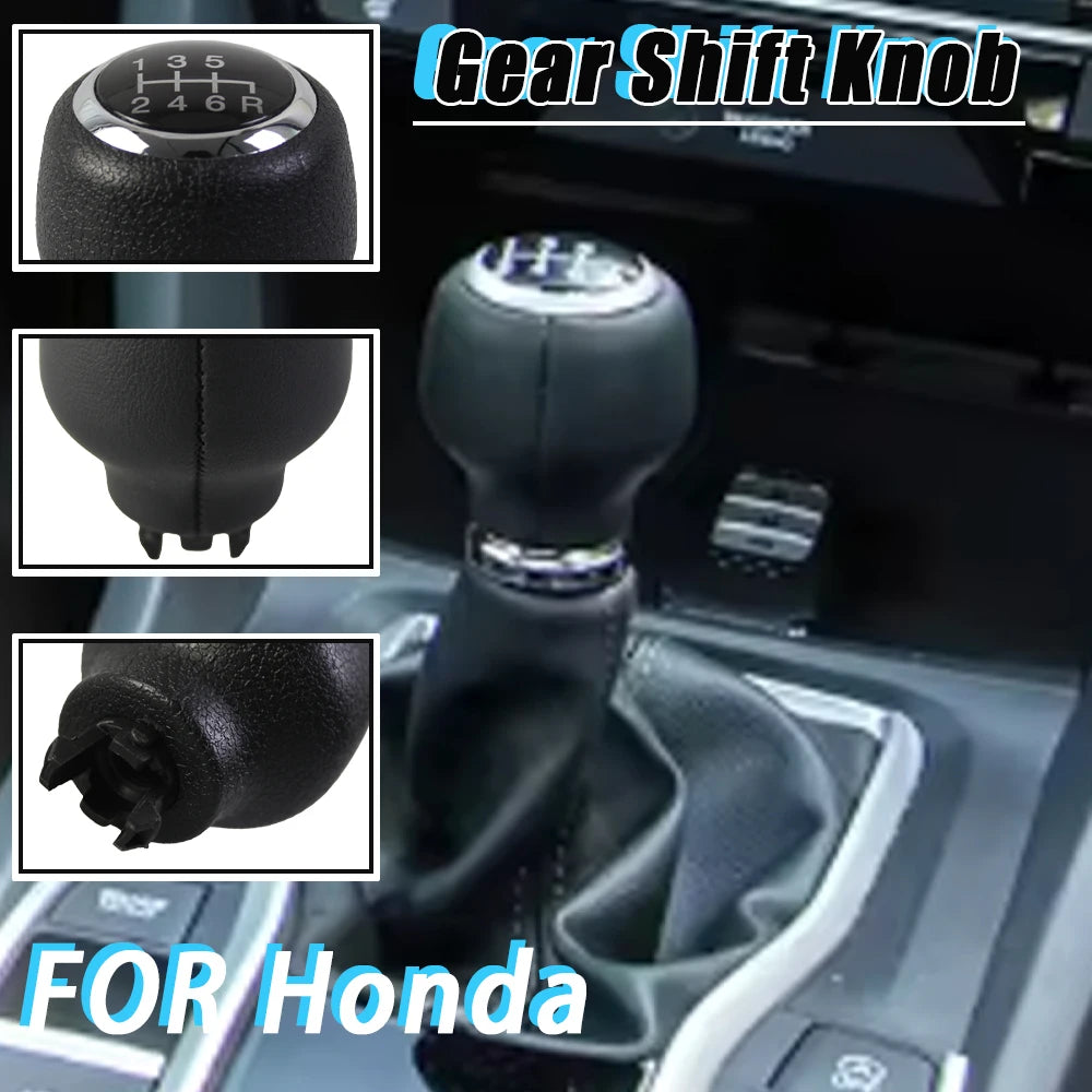 New Product 6 Speed Manual Gear Shift Knob For Honda Civic 2016 2017 2018 2019 54102-TBA-L02ZB Car Accessories