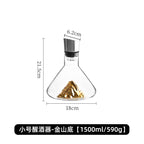 1500ML Iceberg Whisky Wine Decanter Handmade Lead-free Crystal Wine Pourer Carafe Thickened Wine Dispenser Pot Bar Accessories
