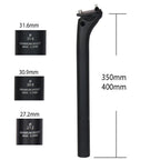 ELITAONE MTB Carbon Seat Post 27.2/30.9/31.6mm Offset 20mm Road Bike Seatpost with Carbon Fiber Base Cover