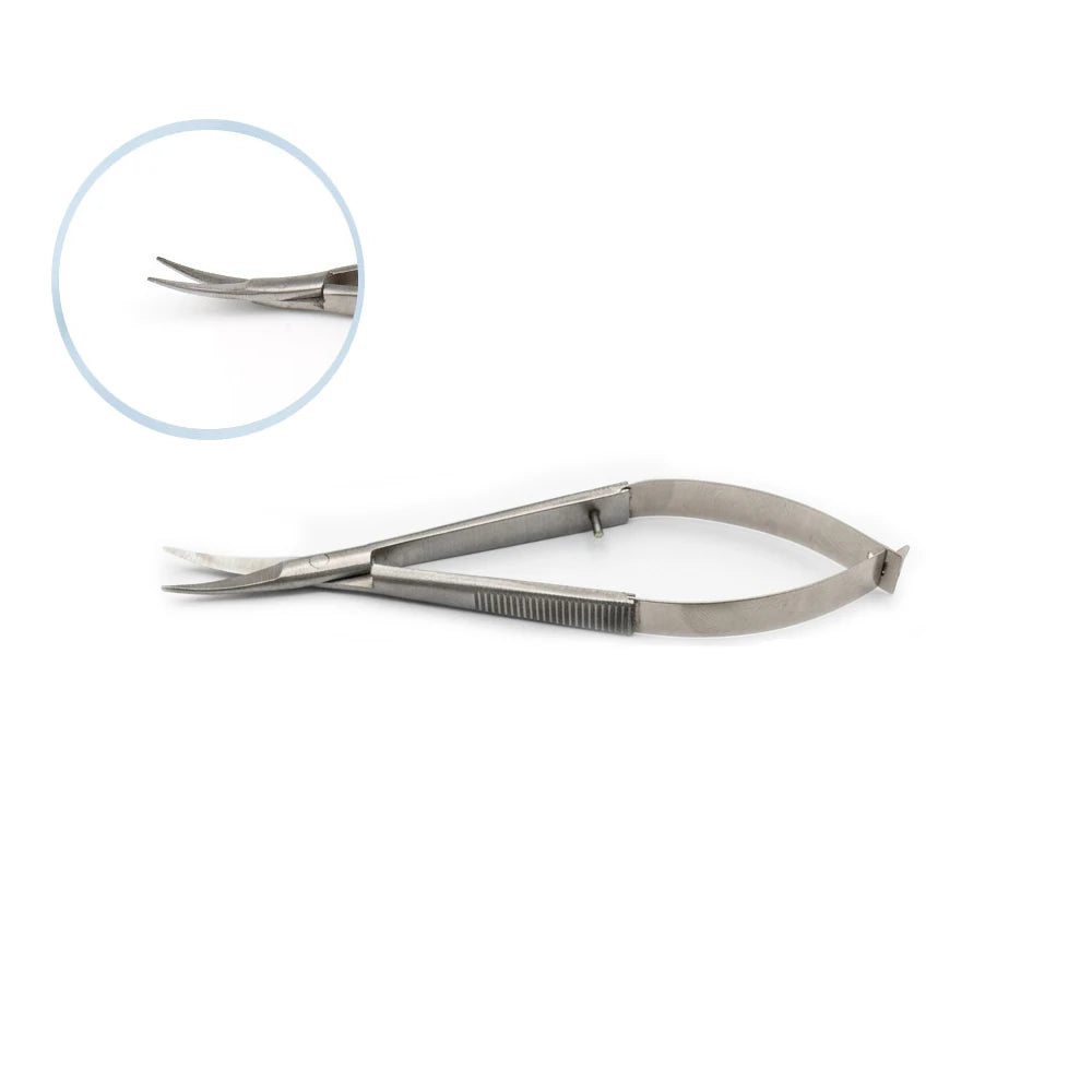 1pc Professional Eyebrow Scissors, Stainless Steel Spring Action Facial Hair Trimmer Cuticle Nipper Ergonomic Beauty Tool