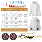 Outdoor air conditioning clothing - Men's summer lightweight model wearable electric fan cooling and heat protection jacket - Fi