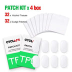 CYCALMI 16/80Pcs Bike Inner Tube Tire Patch Patching Tools Repair Kit Road MTB Folding Bicycle TPU Material Powerful Glue-free
